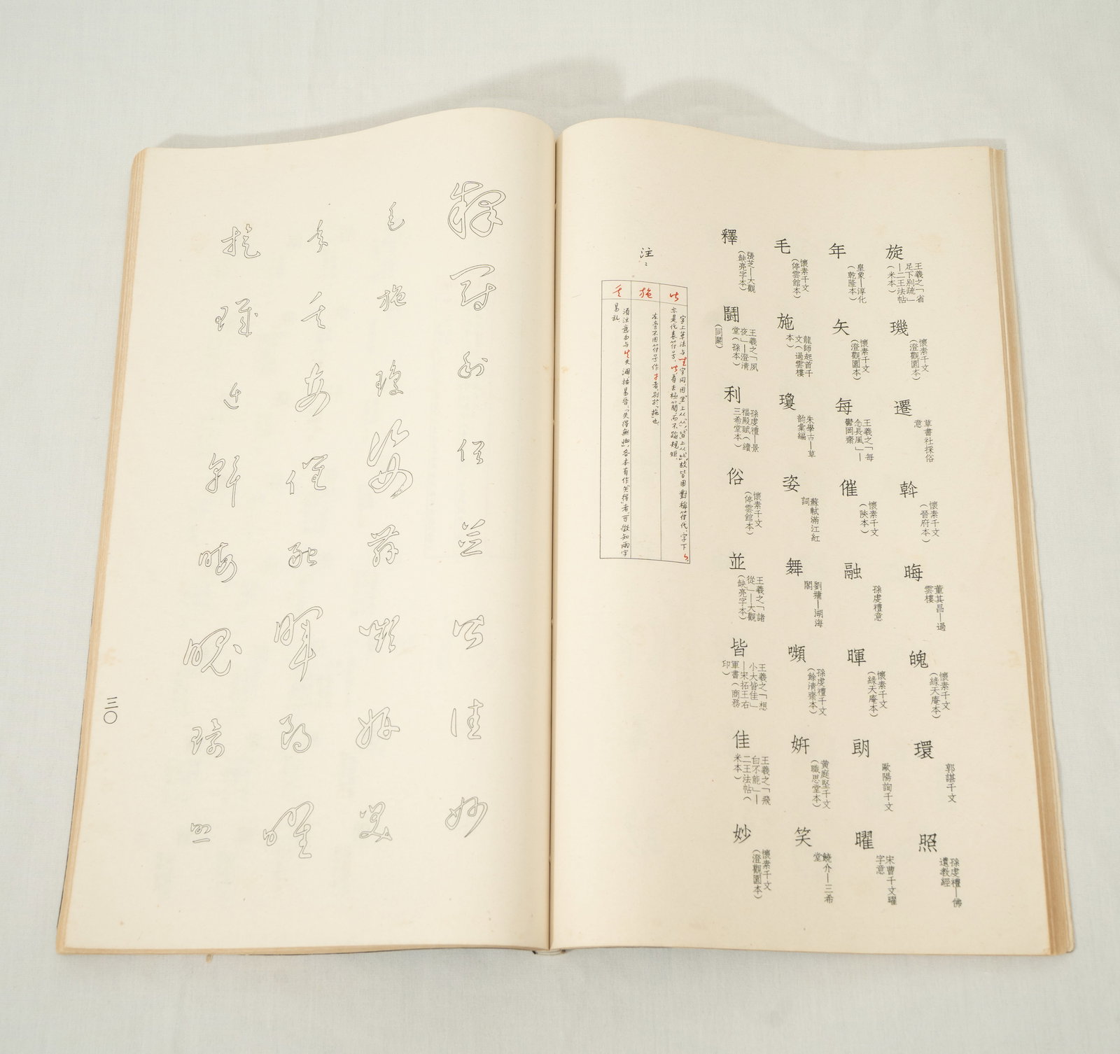 A THREAD-BOUND VOLUME OF STANDARD CURSIVE SCRIPT (BIAOZHUN CAOSHU) BY YU YOUREN 于右: A THREAD-BOUND VOLUME OF STANDARD CURSIVE SCRIPT (BIAOZHUN CAOSHU)BY YU YOUREN于右任 编著 《标准草书》