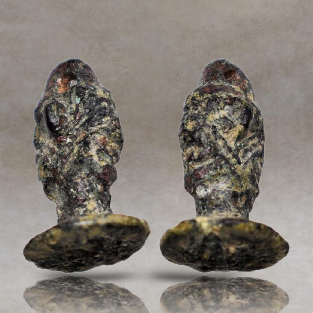 Western Asiatic Double-Sided Pazuzu Head Amulet. Circa 8th-6th century B.C (1 of 1)