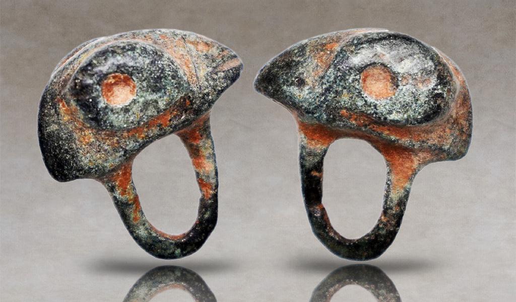 Western Asiatic Bronze Evel-Eye Amulet. Circa 8th-6th century B.C (1 of 1)