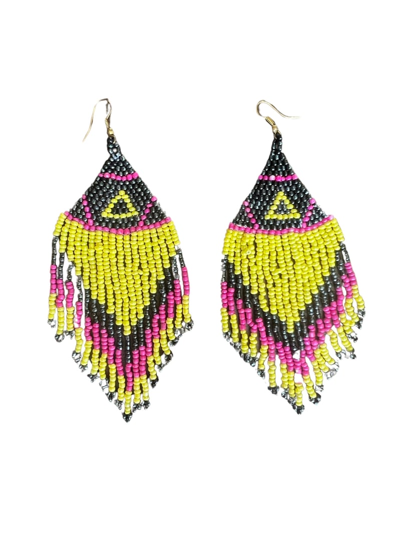 Handmade Semi-Precious Gemstone Chandelier Drop Earrings: Handmade Semi-Precious Gemstone Chandelier Drop Earrings