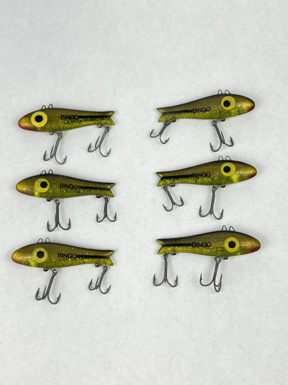 (6) Vintage Bingo fishing lures (1 of 5)