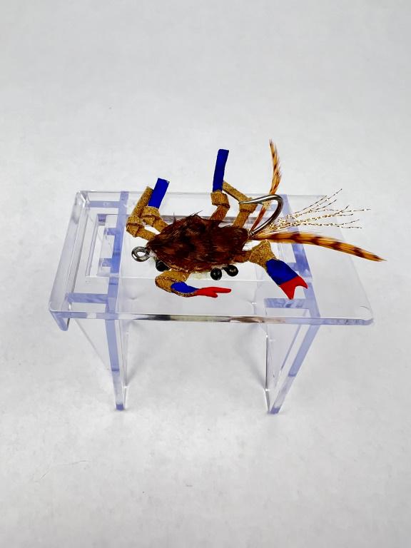 Ken Bay crab fishing lure: Fly fishing lure by Ken Bay. Condition: As shown, presents nicely. Dimensions: L 2"