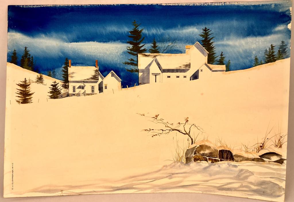 Roger Ellenberger Watercolor on board (1 of 4)