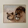 Lee Reynolds 20th Century Oil on Canvas of Lions