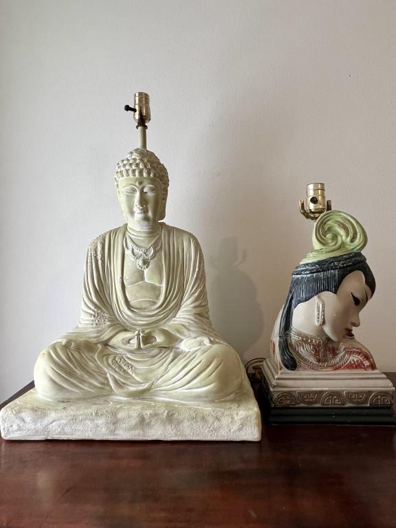 (2) Chinoiserie style vintage lamps (1 of 12)