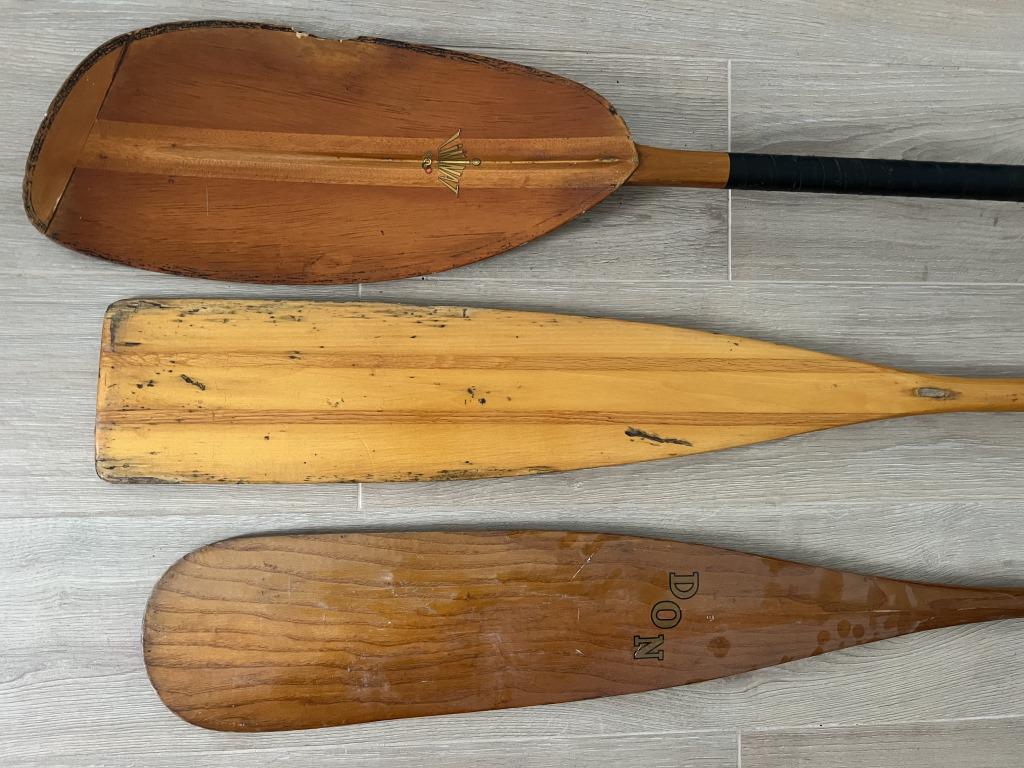 (3) Wooden paddles or oars (1 of 6)