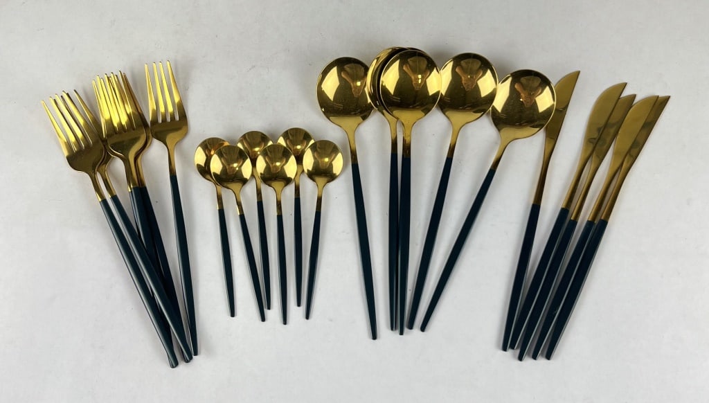Mid-Century brass flatware (1 of 2)
