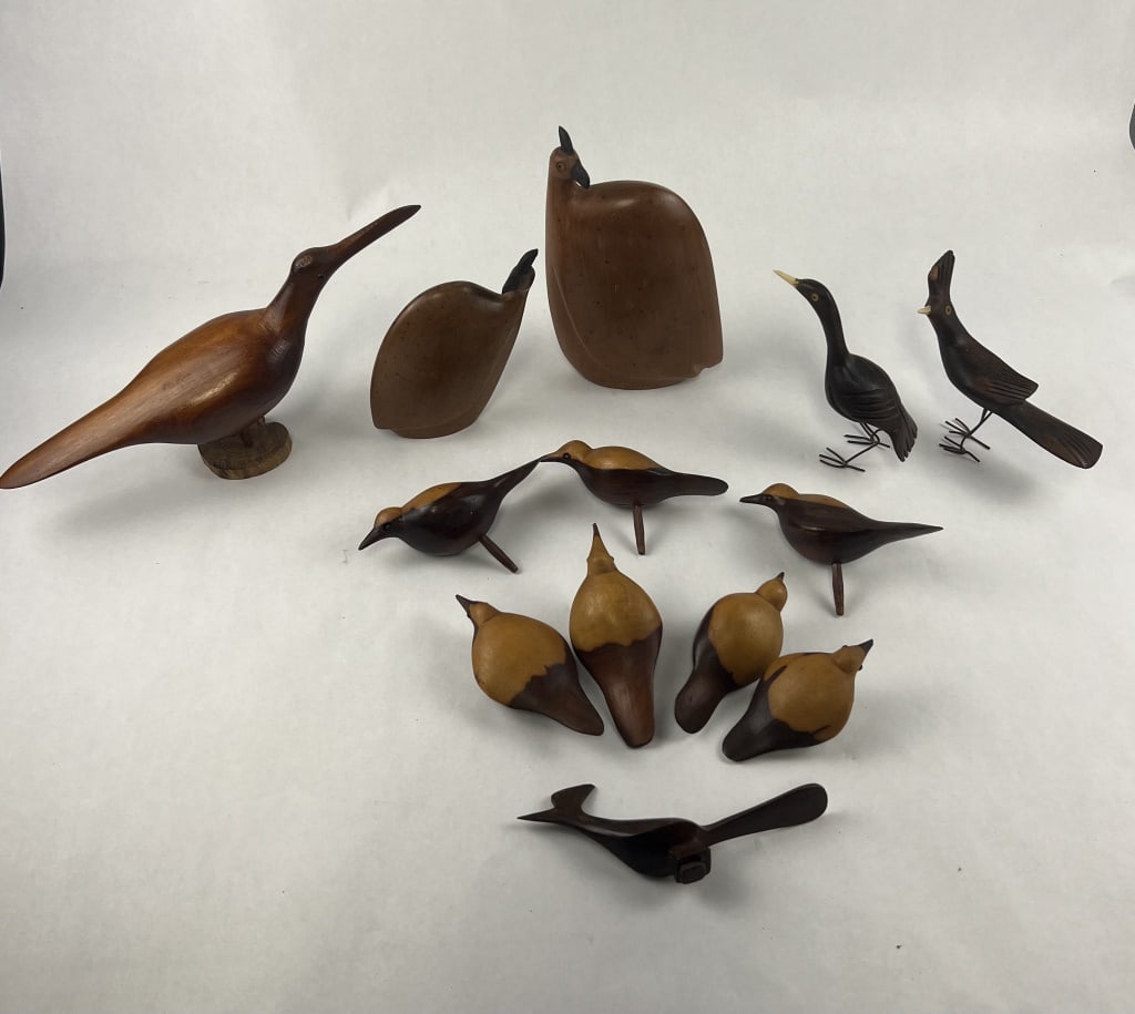 Carved wooden birds (1 of 8)
