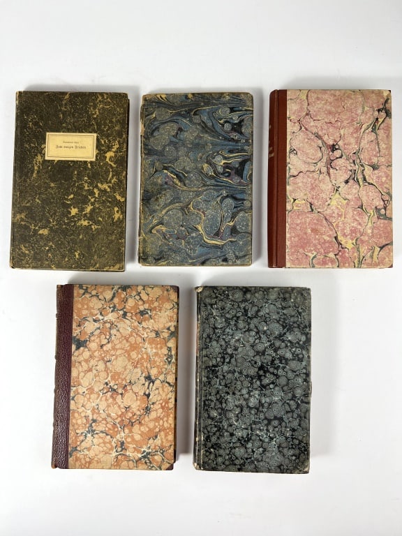 (5) Antique 17th C German books (1 of 9)