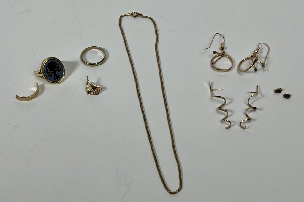 Grouping of gold jewelry (1 of 12)