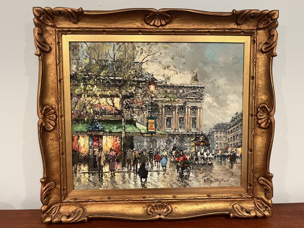 Antoine Blanchard French street scene painting (1 of 11)