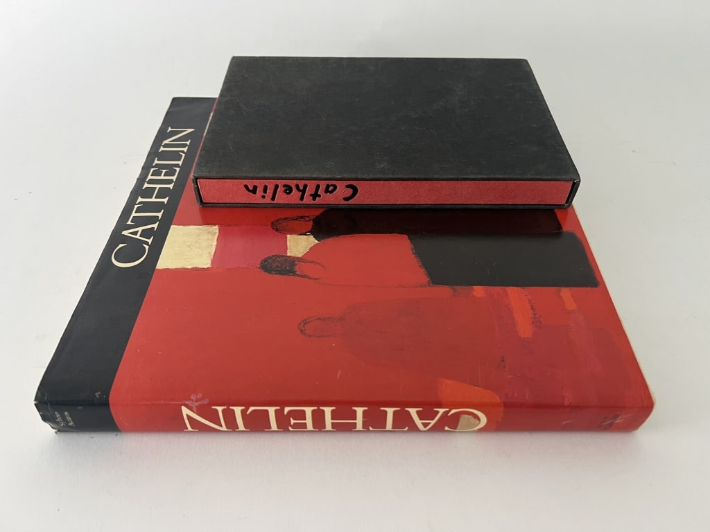 (2) Cathelin- Signed Art books: Art books in French. One on Bernard Cathelin, text by Sylvia Acatos, signed and inscribed on cover page, 1982 and including a smaller book Cathelin, Carnet de Voyage, signed and inscribed on cover pag
