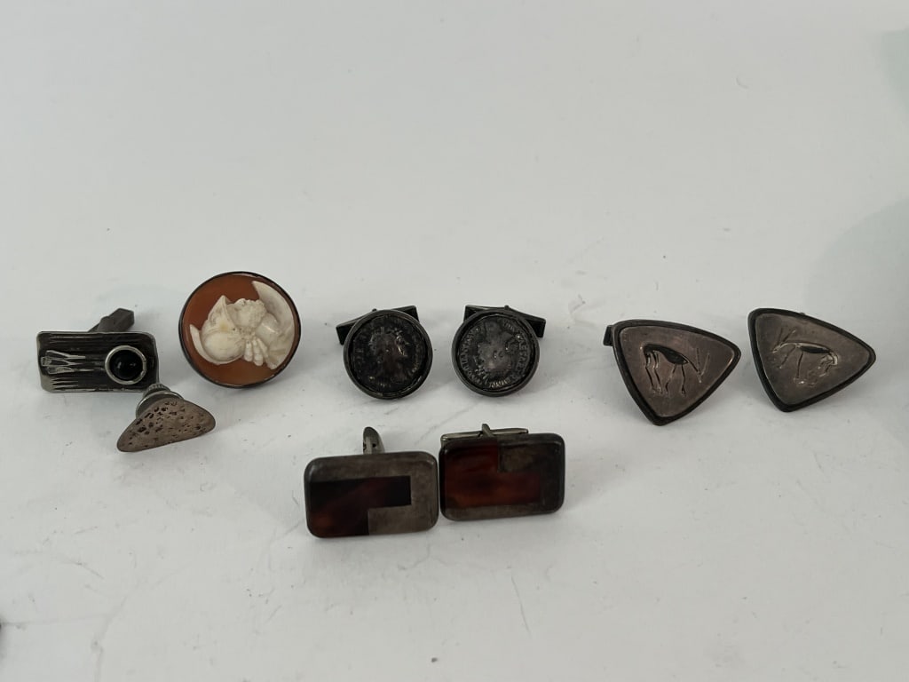 Sterling silver cufflinks- vintage (1 of 6)