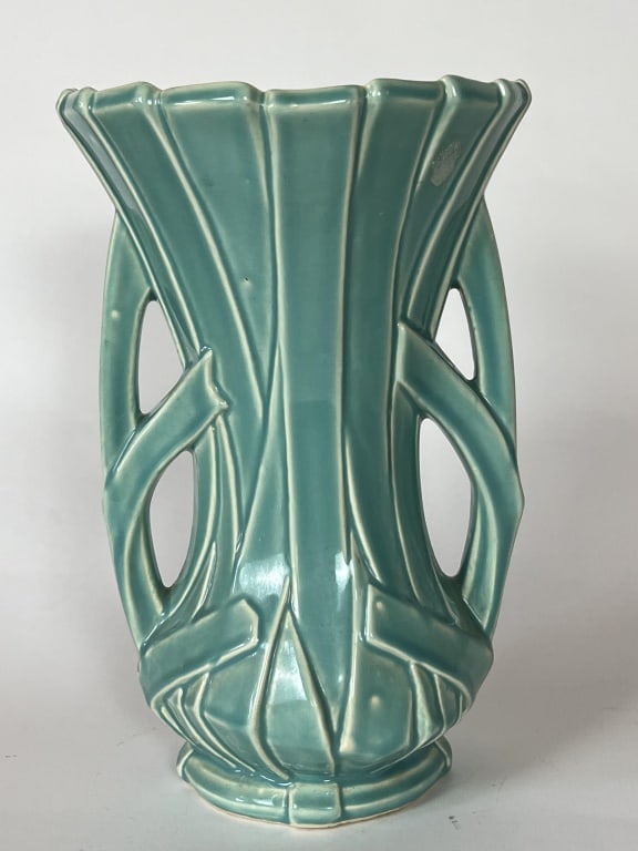 Large McCoy Double handle strap vase (1 of 5)