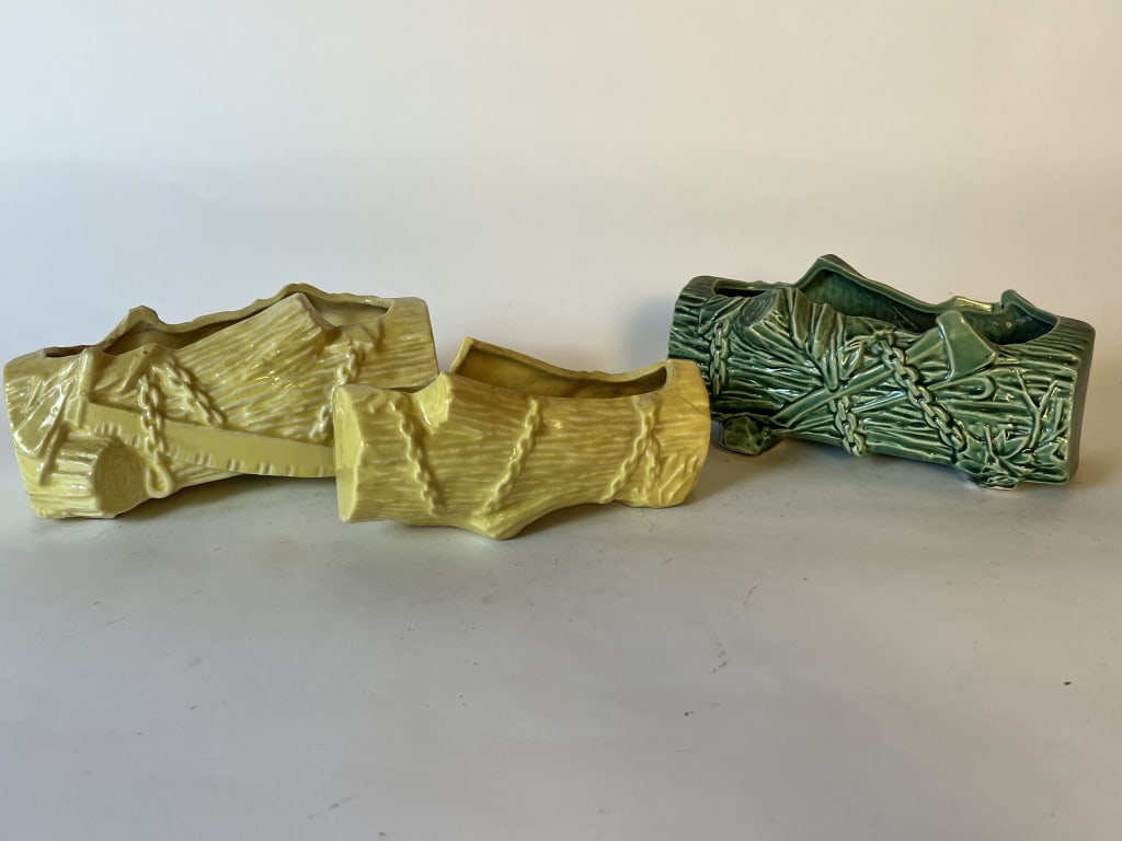 (3) McCoy Log planters (1 of 15)