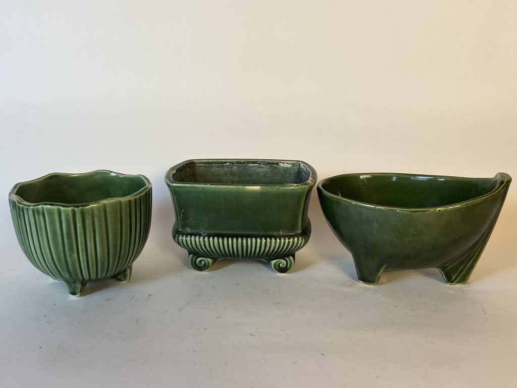 (3) McCoy green planters (1 of 14)