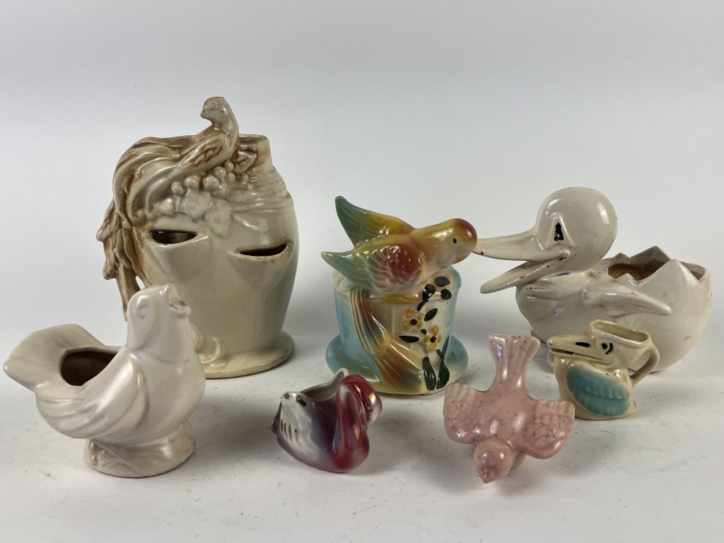 American pottery bird planters (1 of 9)