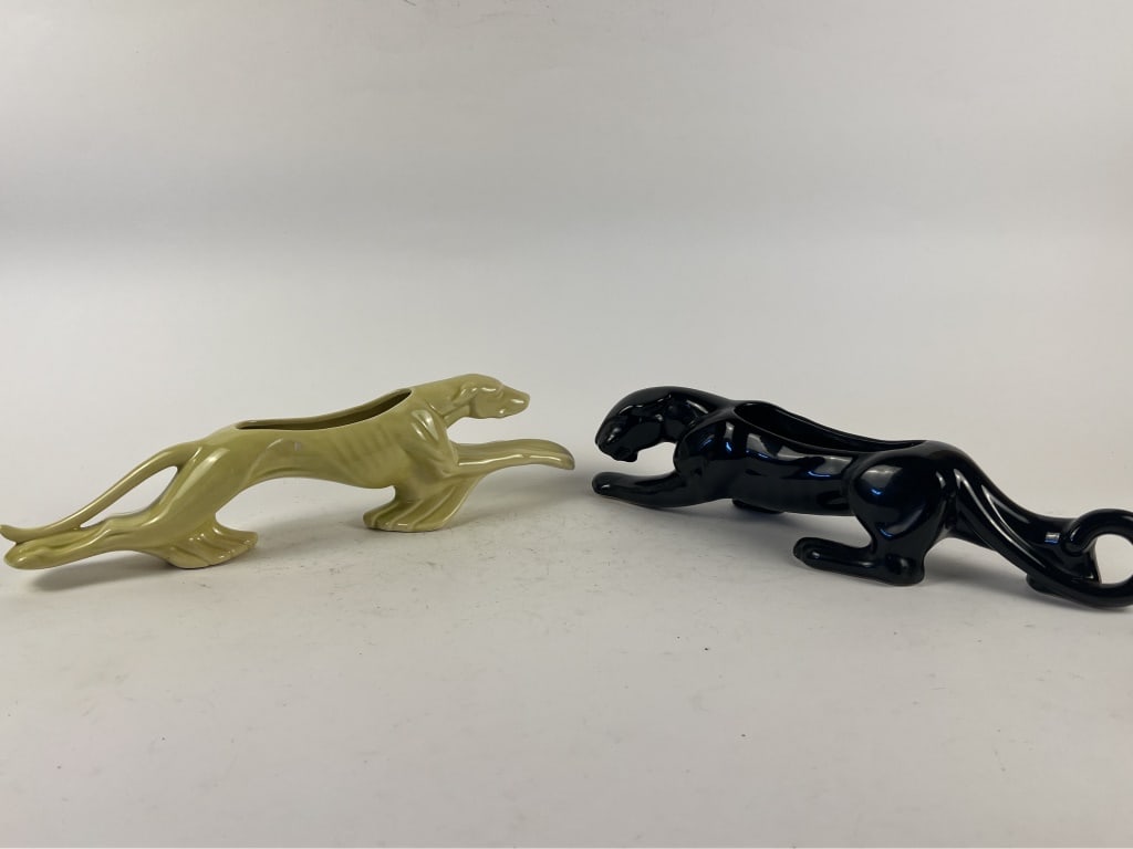 (2) American pottery figural planters (1 of 6)