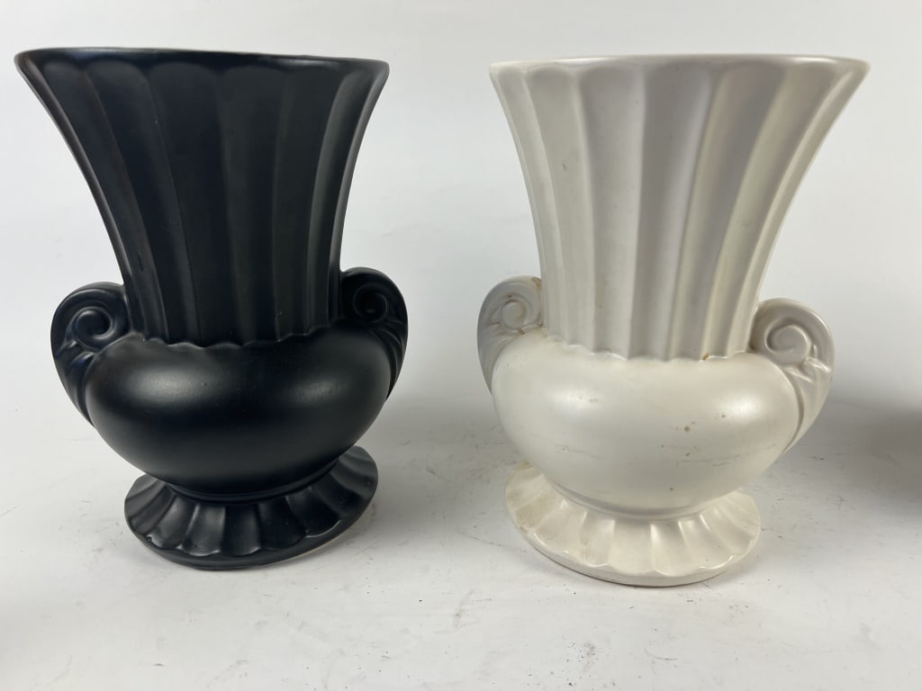 Pair of large McCoy Floraline vases (1 of 6)