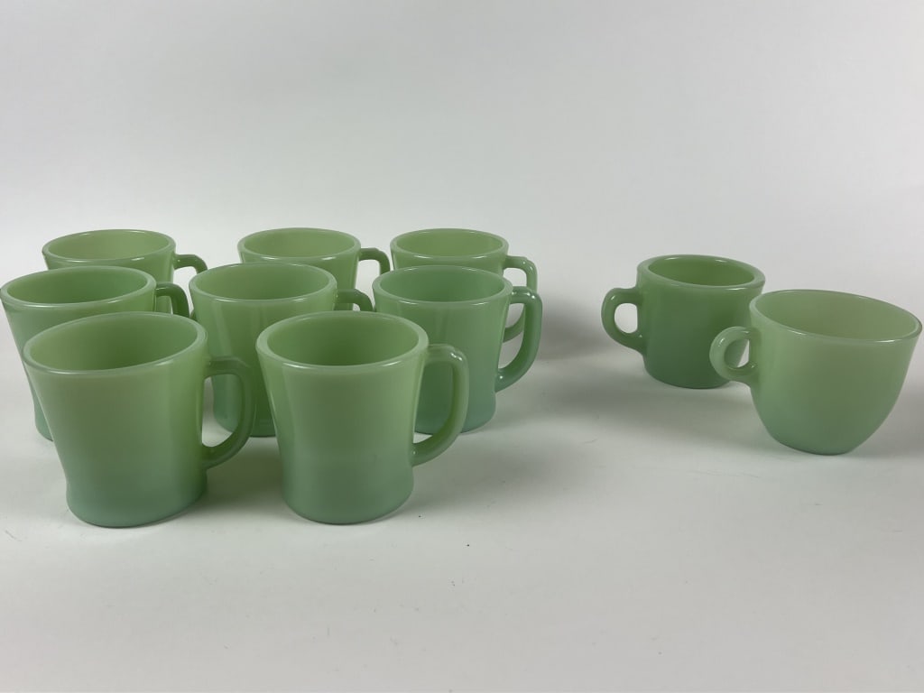 (8) Jadeite coffee cups + 2 more (1 of 8)