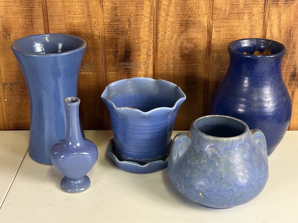 (5) American pottery grouping- blue (1 of 14)