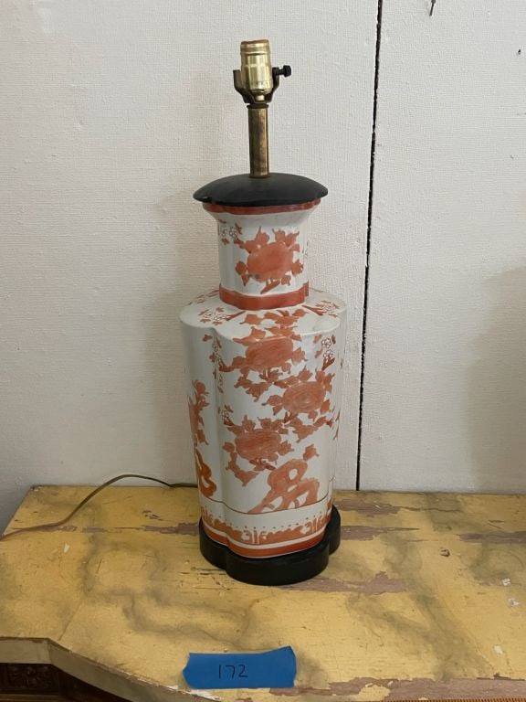 Asian lamp: Frederick Cooper style, Signs of age and use.