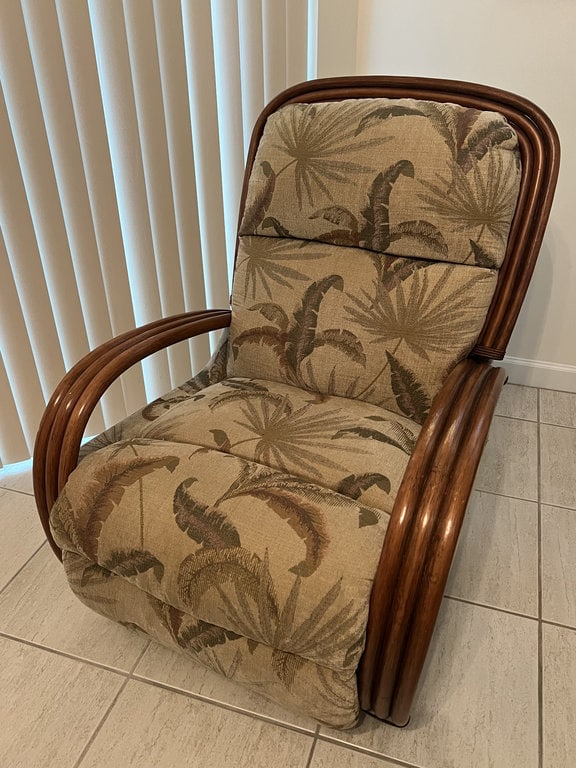 Palm Upholstered Rocker Glider Recliner (1 of 9)