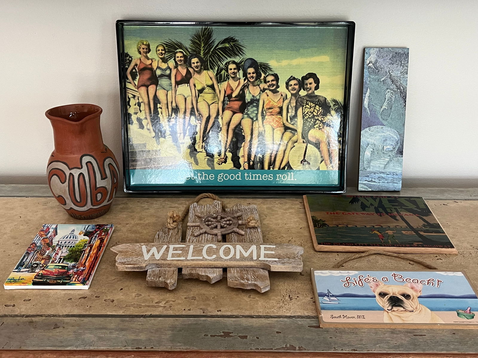 Decorative Coastal Sign Grouping incl Cuba and Key West (1 of 10)