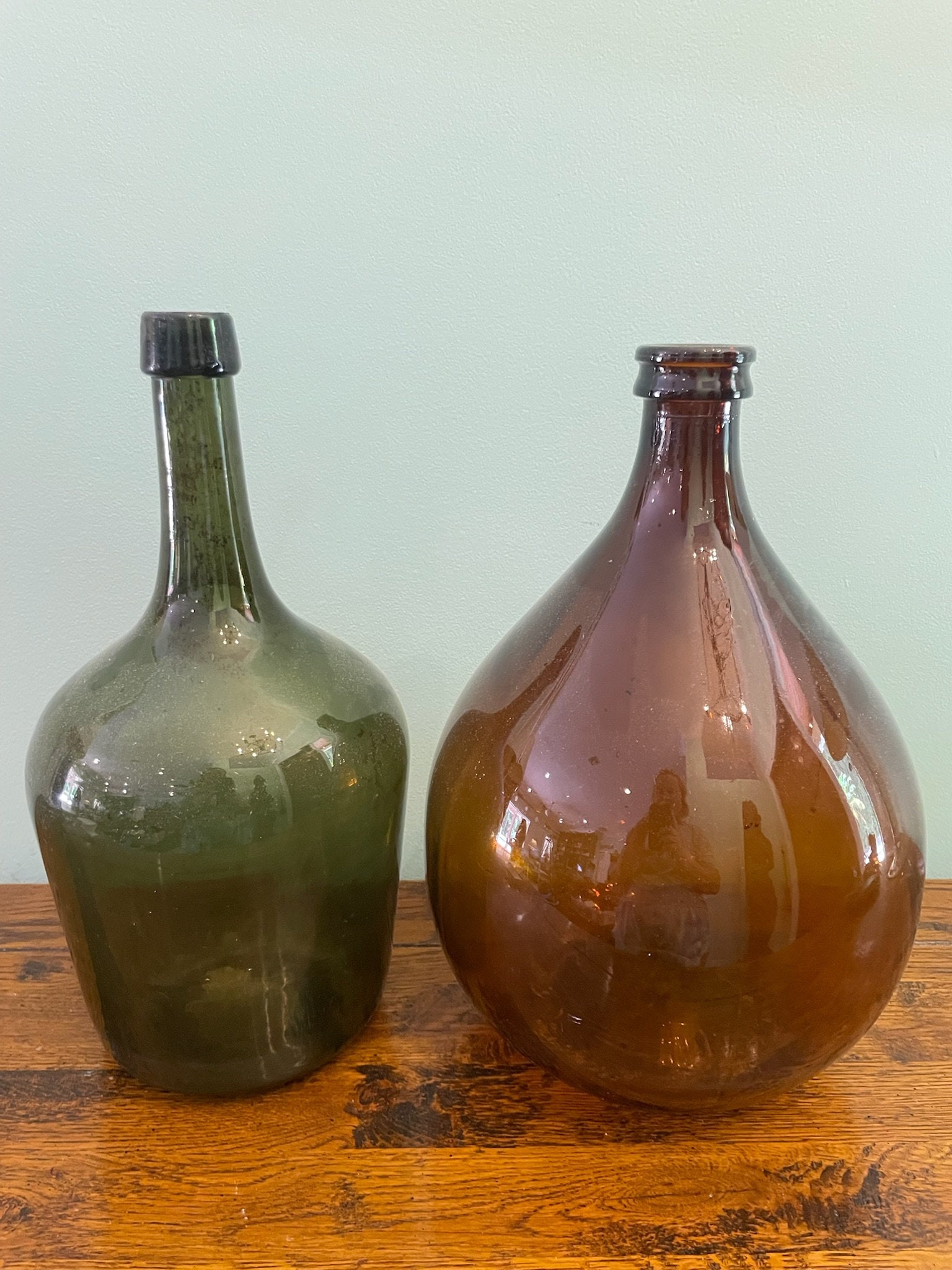 (2) Large Glass Jars- Rum or Whiskey (1 of 12)
