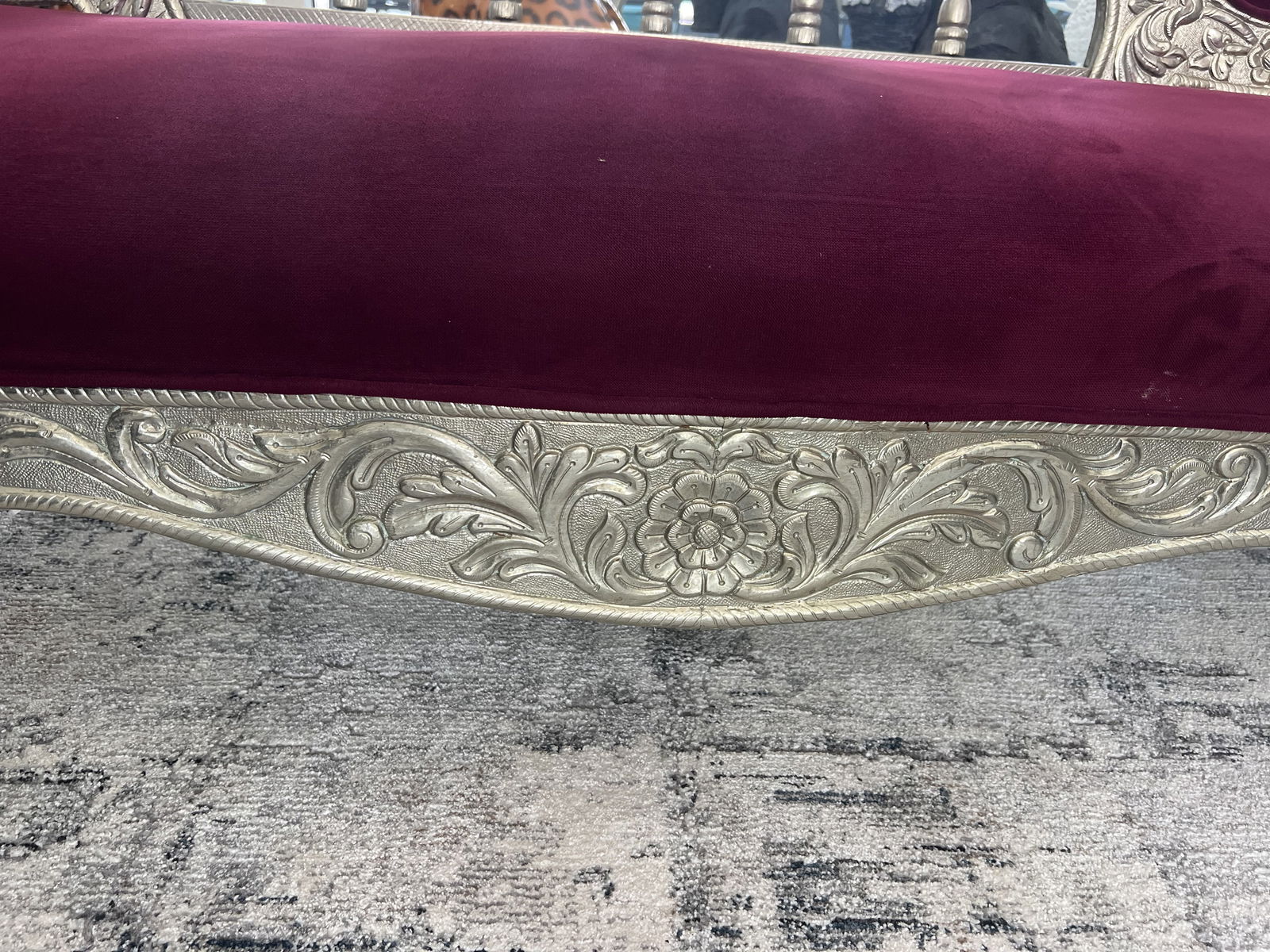 Victorian Silver Lion Head Sofa - 6