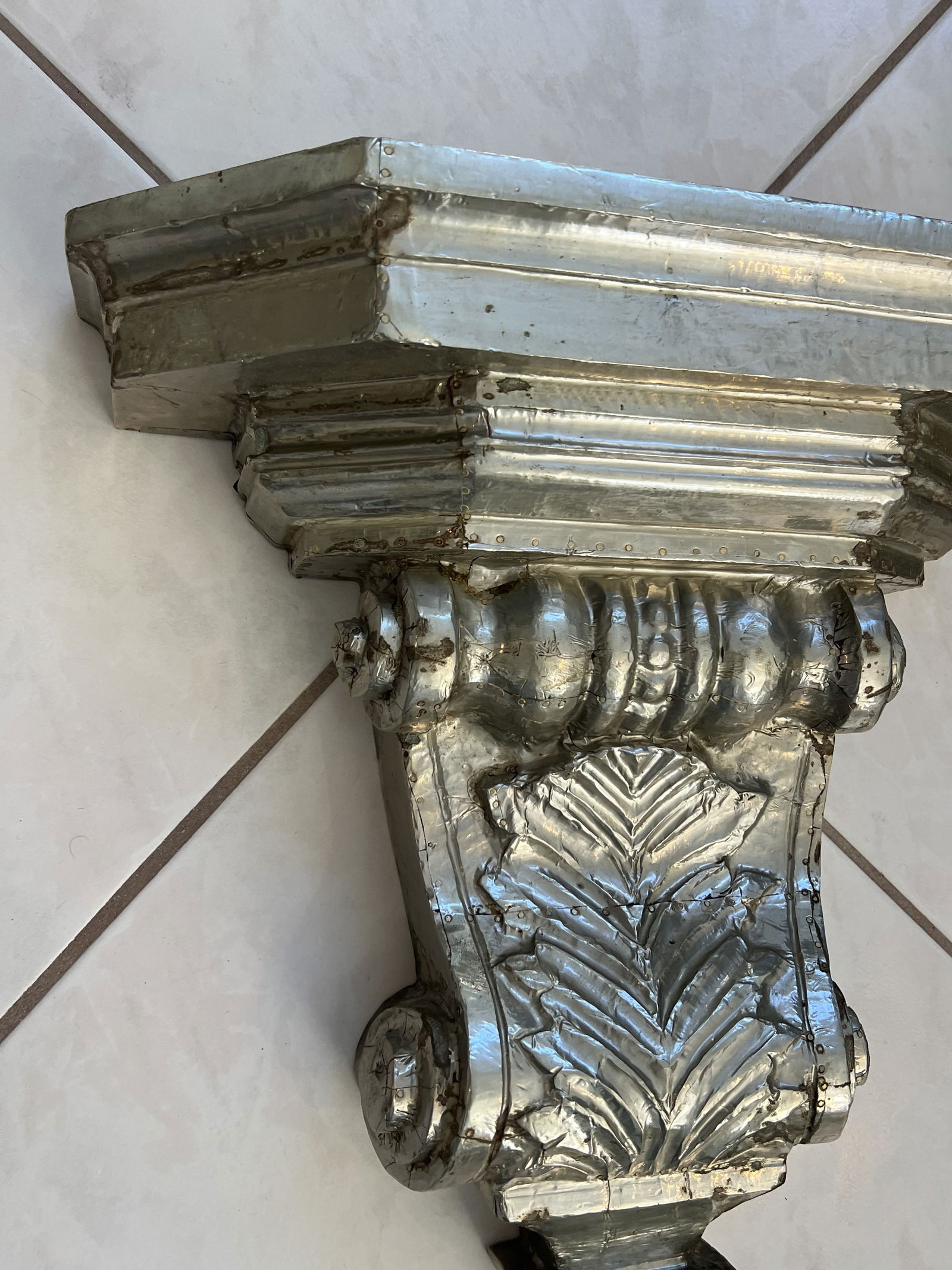 Pair of Silver Overlay or Silver Clad Corbels - 2