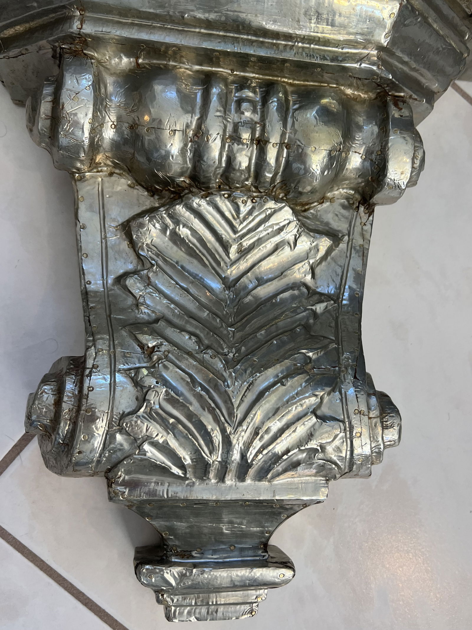 Pair of Silver Overlay or Silver Clad Corbels - 7