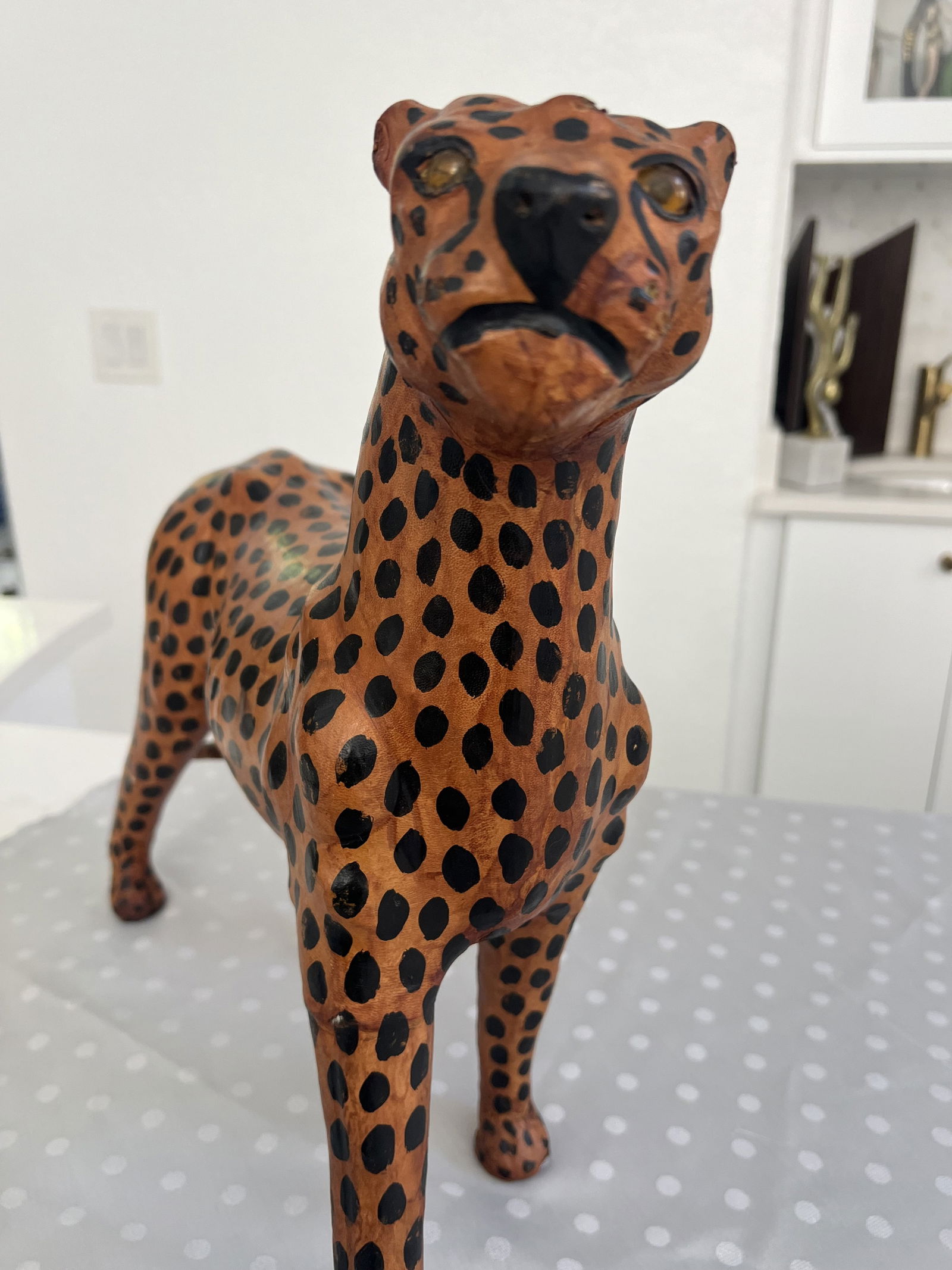 (3) Mid-Century Leather Safari Animals - 4