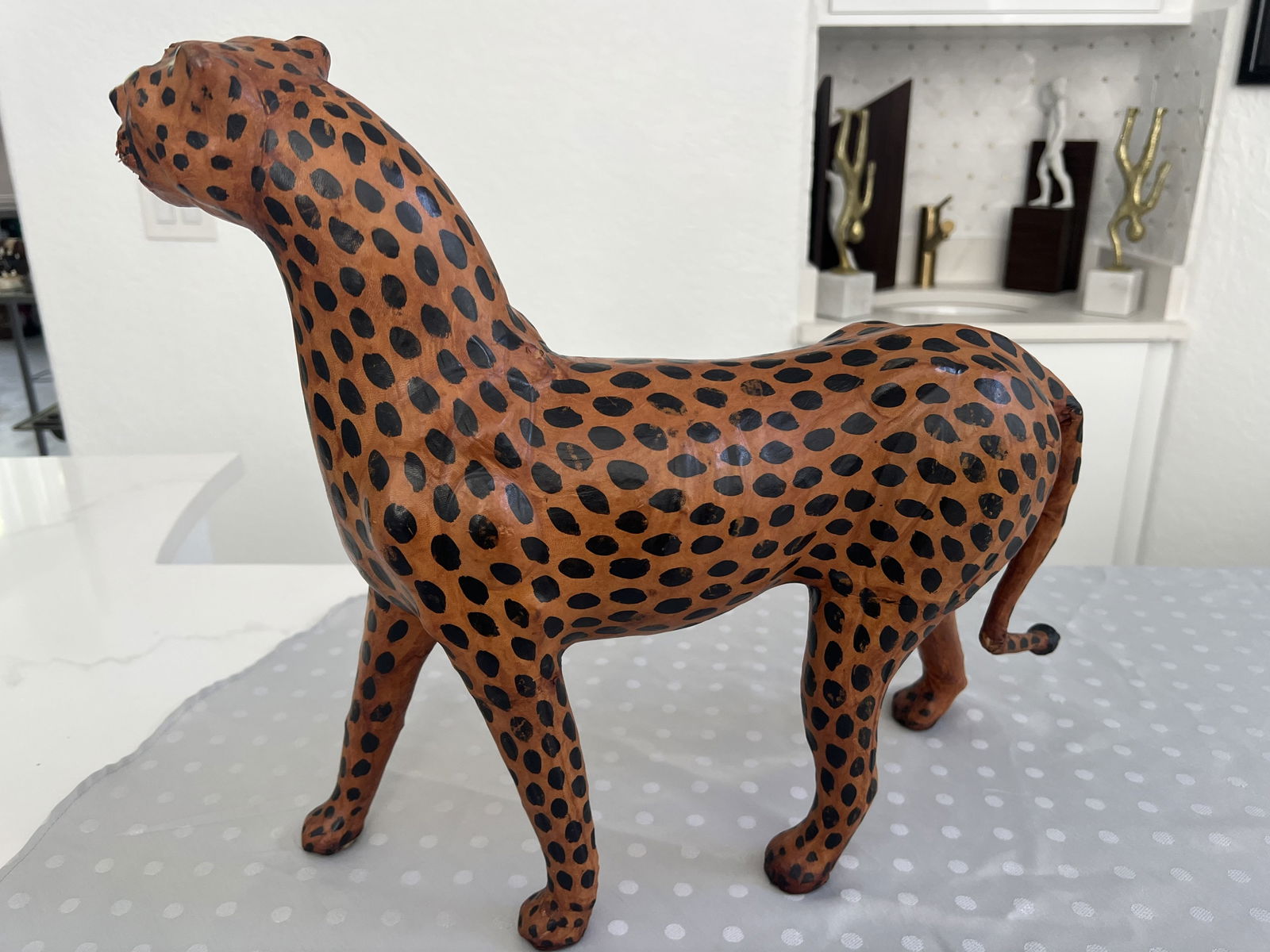 (3) Mid-Century Leather Safari Animals - 5