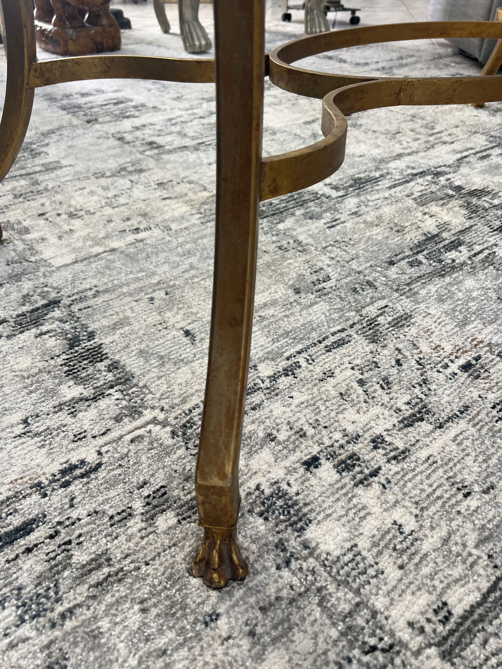 Italian Style Gold Hollywood Regency Cocktail Table - 2