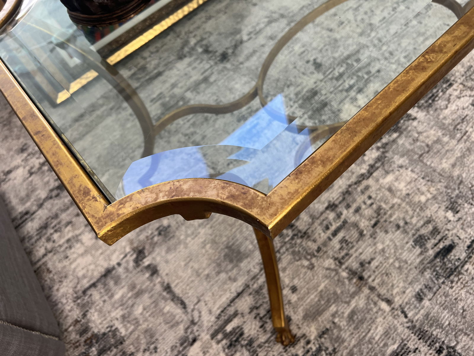 Italian Style Gold Hollywood Regency Cocktail Table - 4