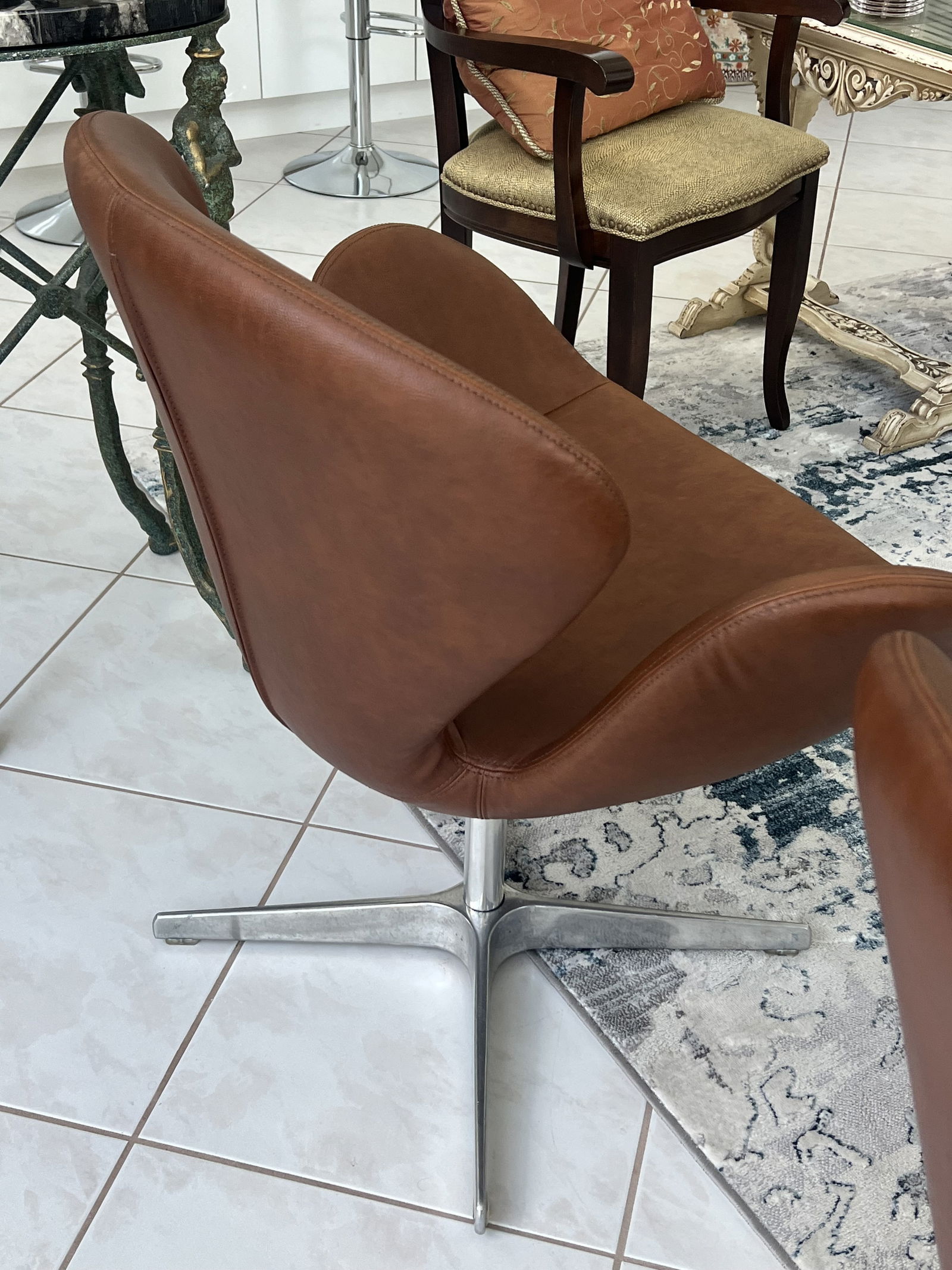 (2) Swan Style Chairs - 9