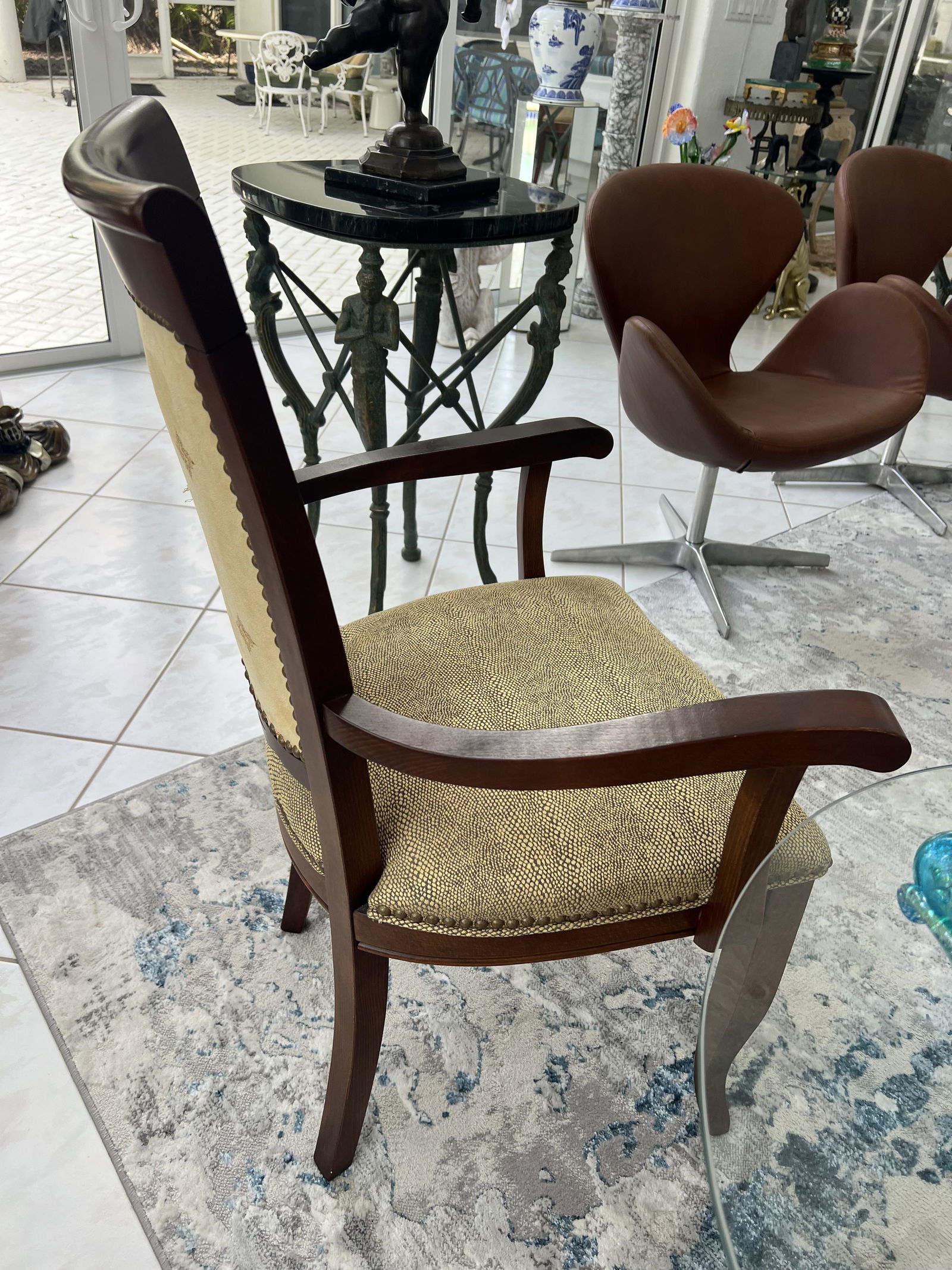 Maitland Smith Style Arm Chairs (4) - 6