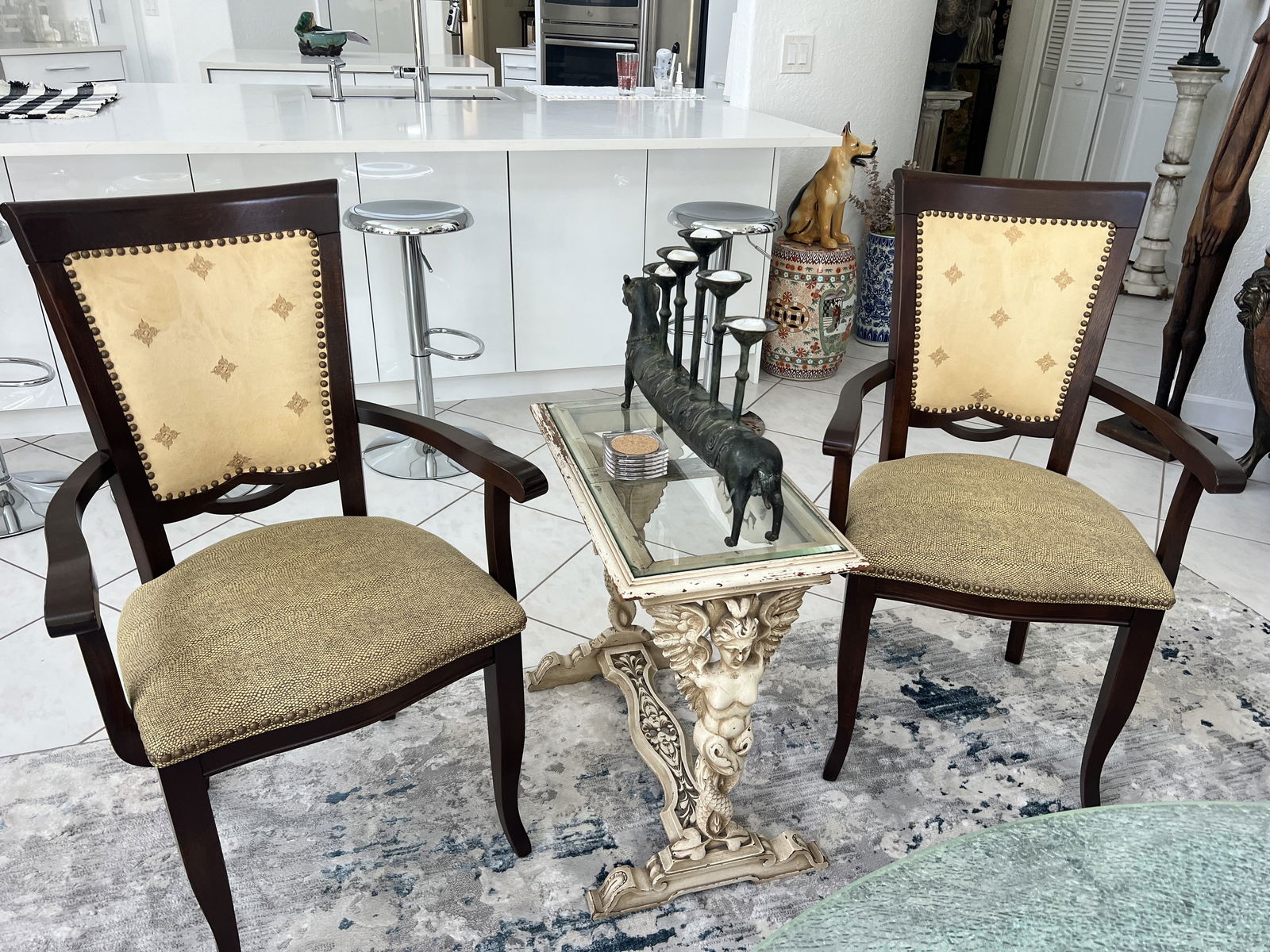 Maitland Smith Style Arm Chairs (4) - 7