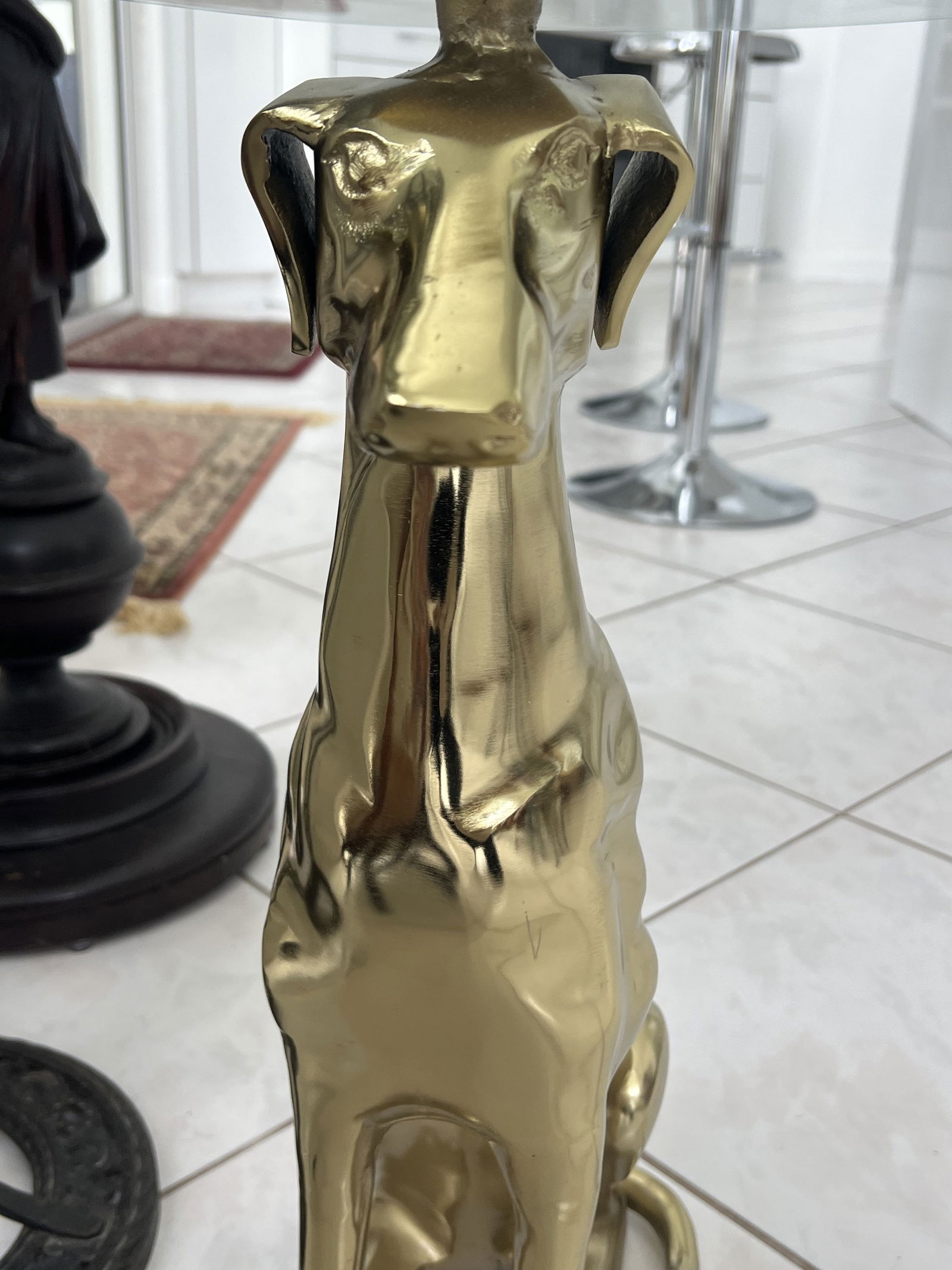 Brass Greyhound Side Table - 3