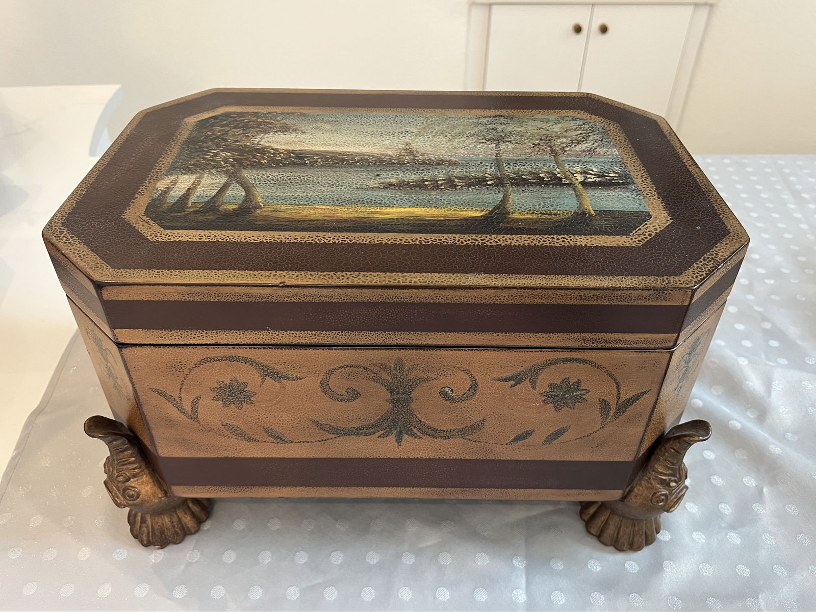 Classical Painted Box Dolphin or Koi (1 of 6)