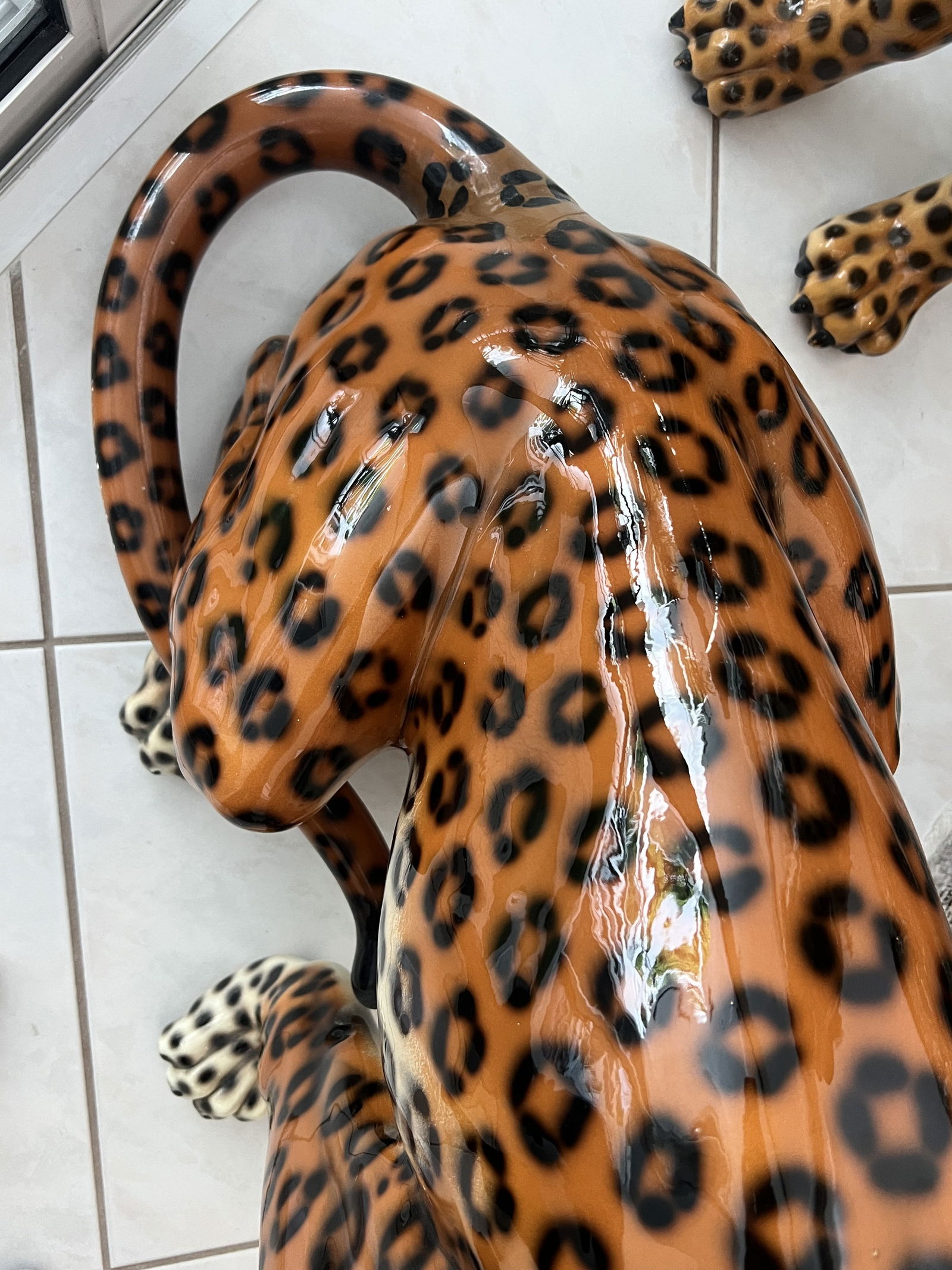 (2) Lifesize Leopard Statues - 4