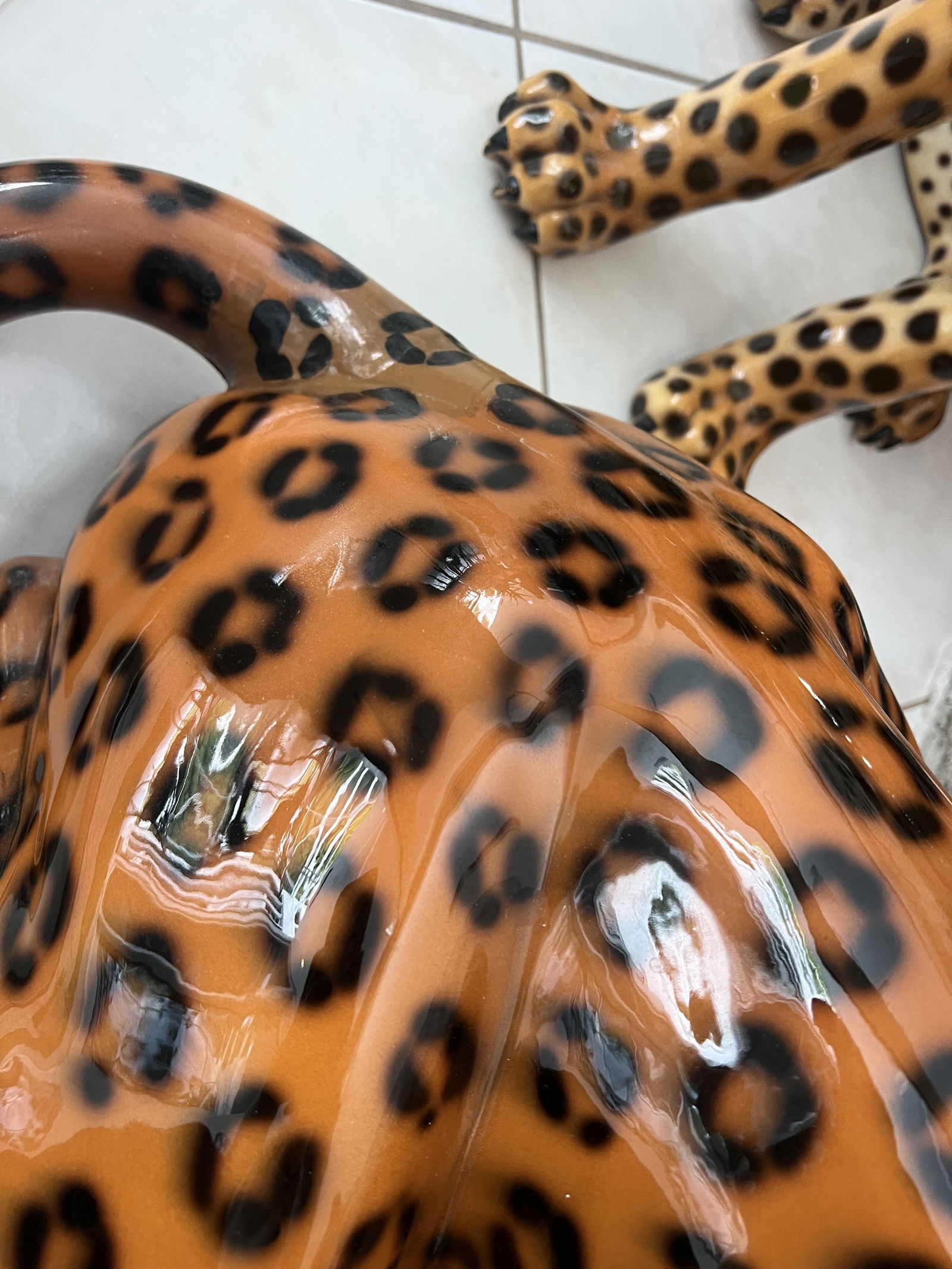 (2) Lifesize Leopard Statues - 6