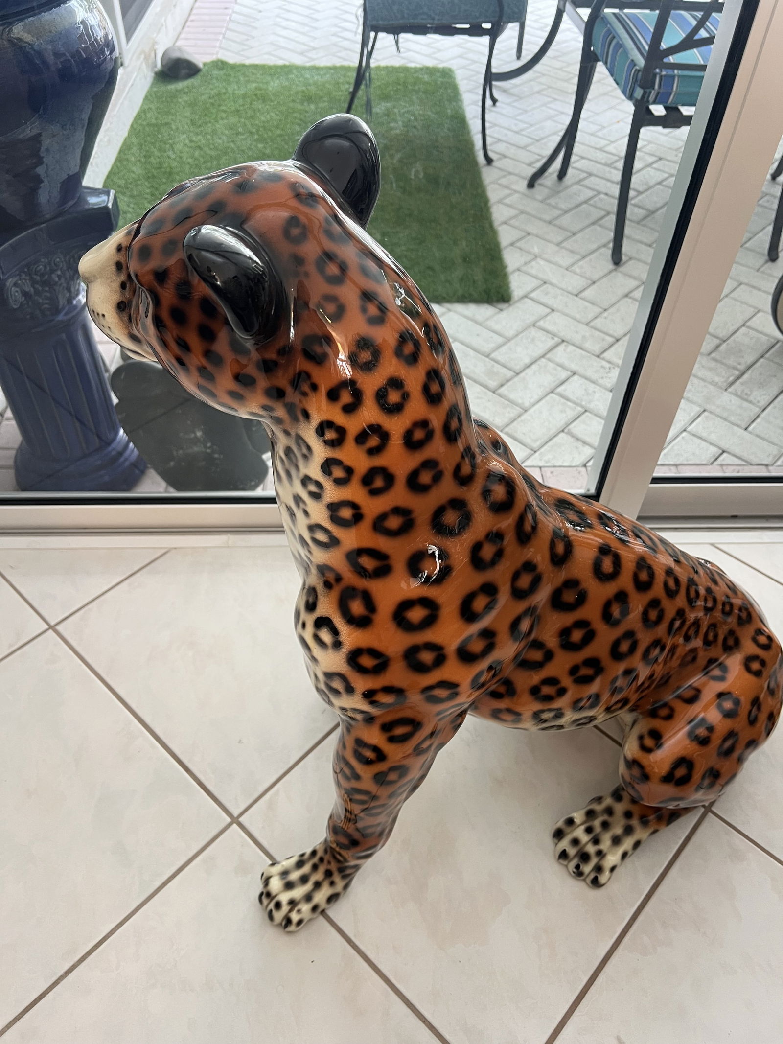 (2) Lifesize Leopard Statues - 8