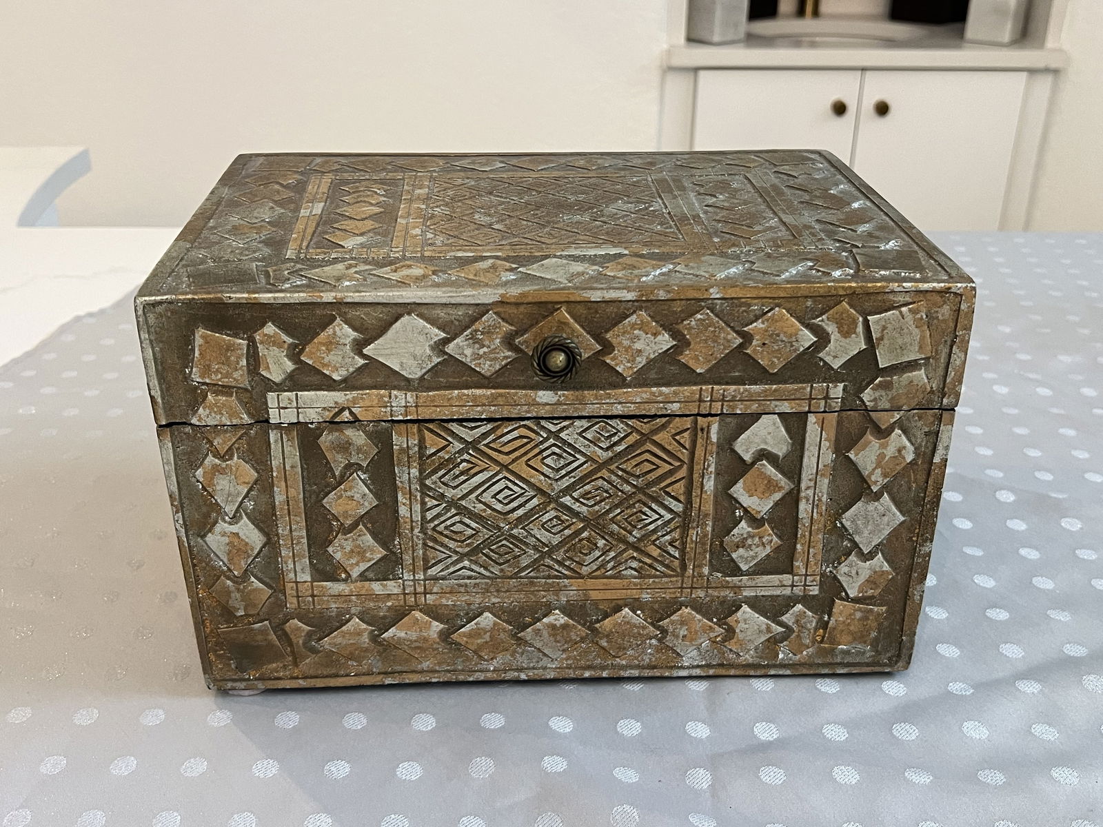 Vintage Carved Wood Box (1 of 6)