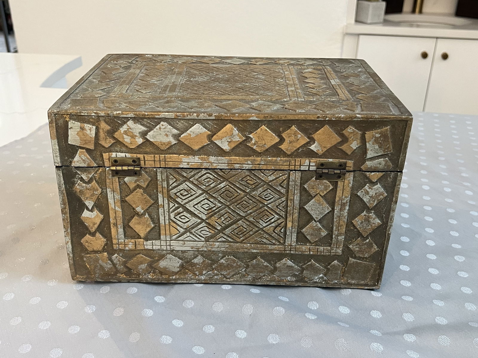 Vintage Carved Wood Box - 4