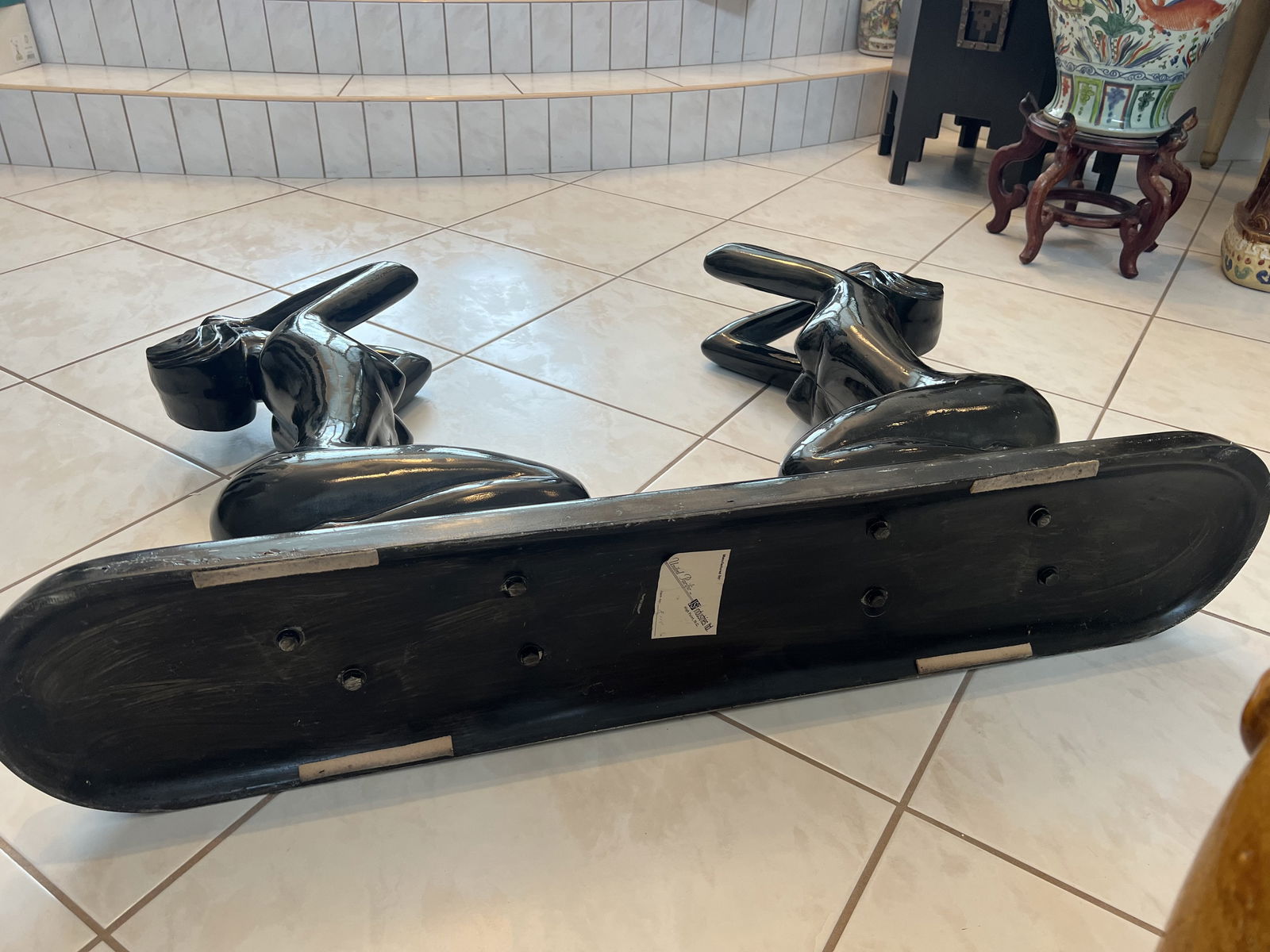 Black Art Deco Ladies Console Table - 7