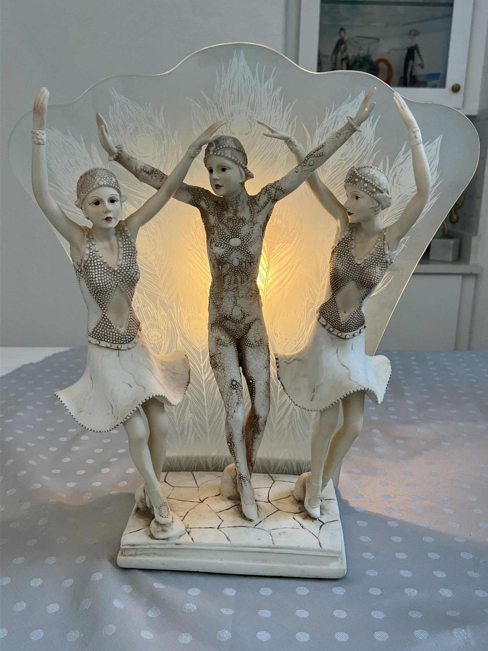 Art Deco Style Dancers Lamp - 9