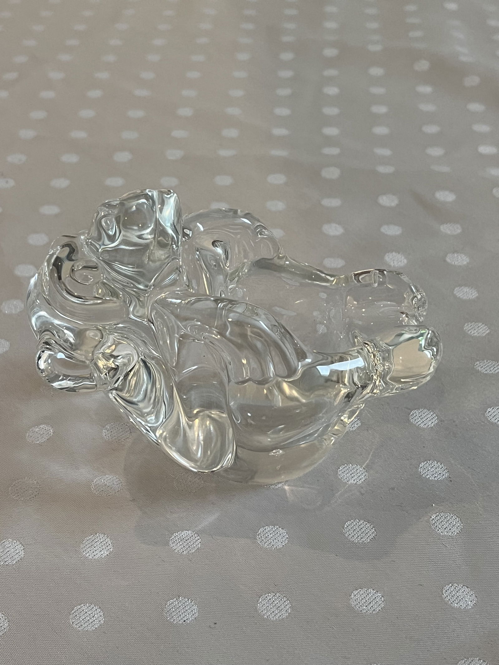 Art Vannes France Crystal Monkey Bowl - 2