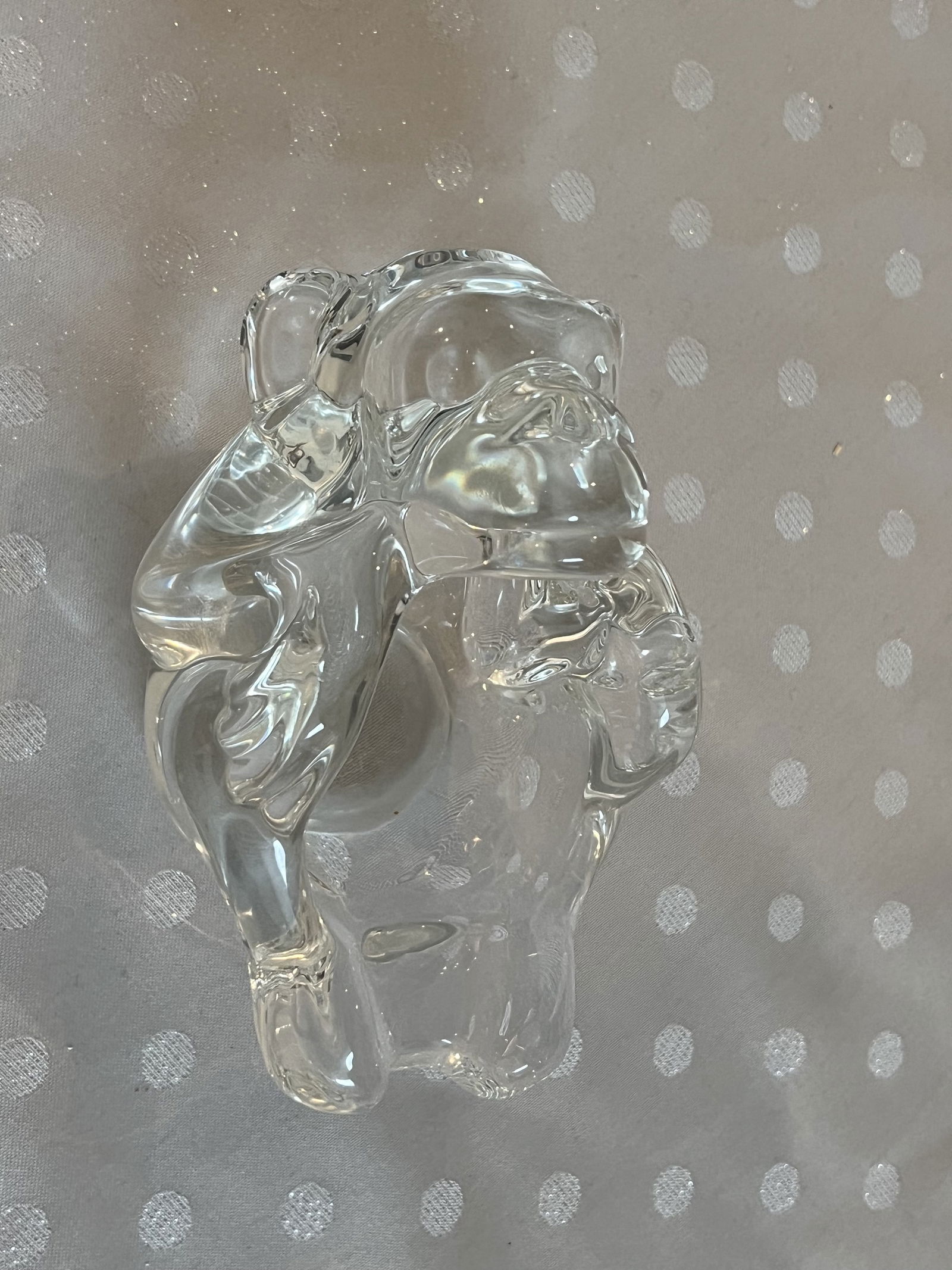 Art Vannes France Crystal Monkey Bowl - 3